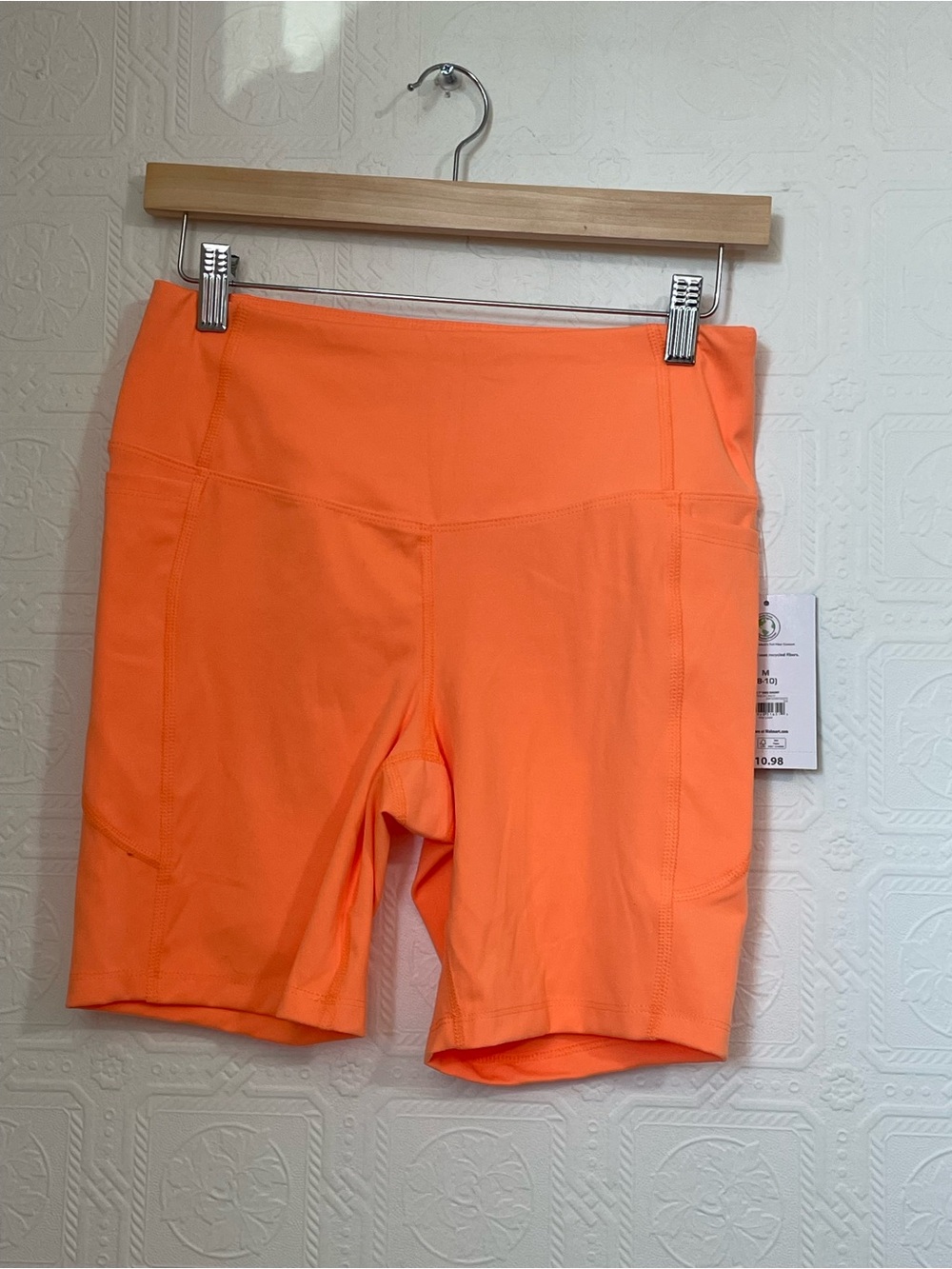Athletic Works Neon Orange Women's Bike Shorts
